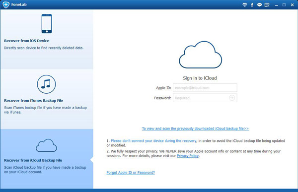 Select iCloud Recovery Mode